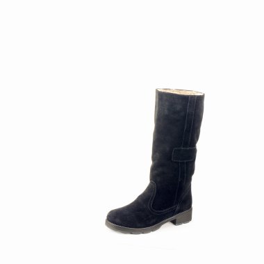 Beyaz bir arka planda kadın botları