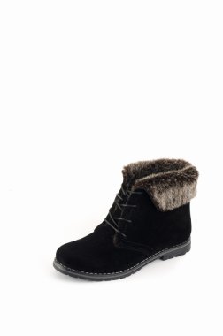 Beyaz bir arka planda kadın botları