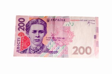Parayı Ukrayna. İki yüz hryvnia unutmayın. Ukraynalı şair lesya ukrainka portresi