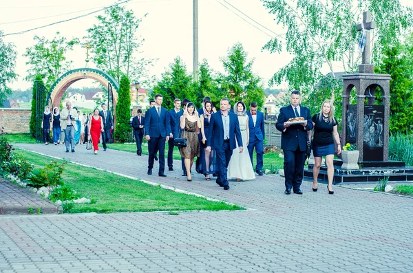 Reportage editoriale Ultima campana Liceo Lutsk undicesimo grado 14 30.05.15 — Foto Stock