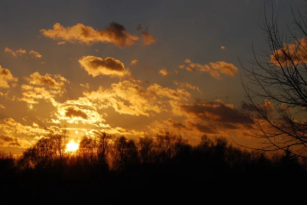 Abstrakte Natur Hintergrund. launischer rosa, lila und blauer wolkenverhangener Himmel bei Sonnenuntergang — Stockfoto