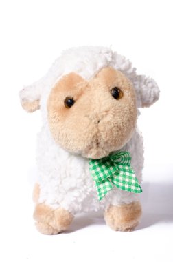 Cute plush toy sheep clipart