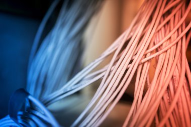  LAN kablosu ağ odasında