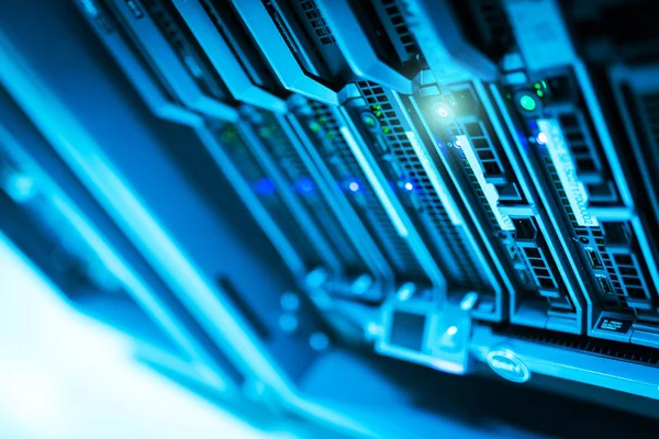 Storage servers in data room Domestic Room — Stock Photo, Image