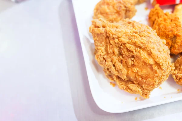 Chicken fried in soft light — Stock Photo, Image