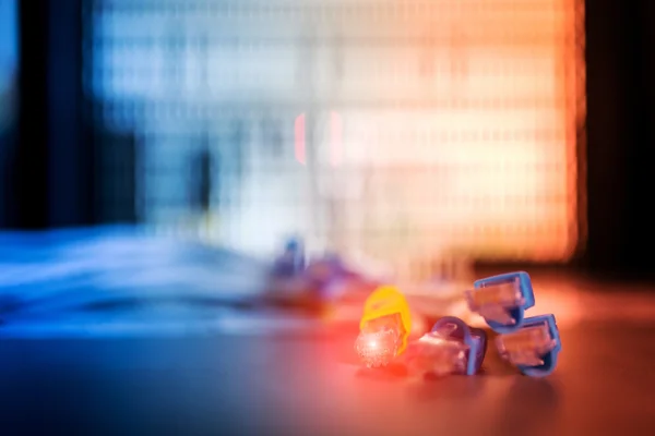 Lan cable in network room — Stock Photo, Image