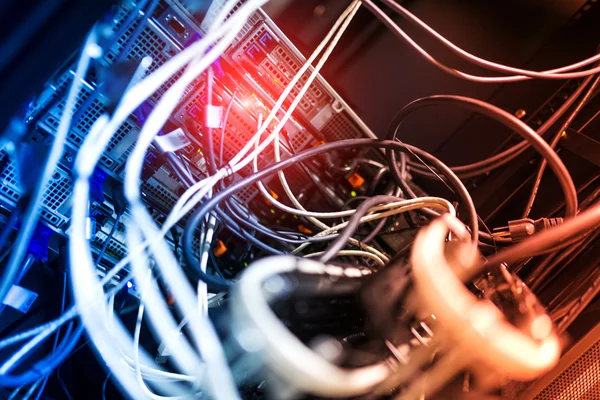 Storage servers in data room Domestic Room — Stock Photo, Image