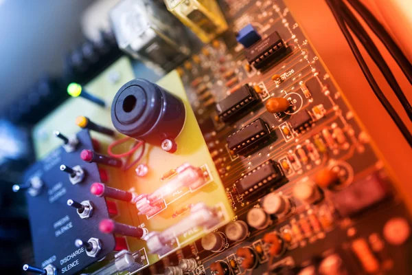 Circuit electronic on motherboard — Stock Photo, Image