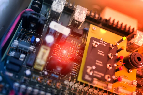Circuit electronic on motherboard — Stock Photo, Image