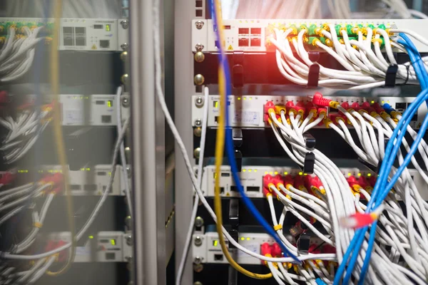 Core switch-teknik i rummet nätverksplats — Stockfoto