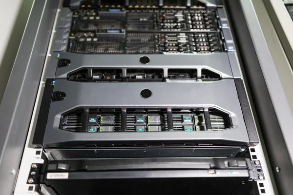 Storage servers in data room Domestic Room — Stock Photo, Image