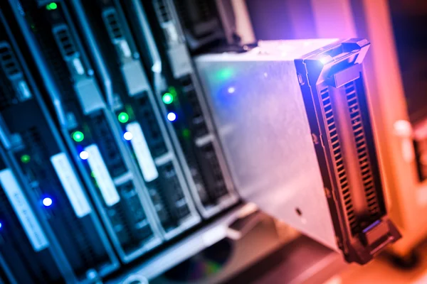 Storage servers in data room Domestic Room — Stock Photo, Image