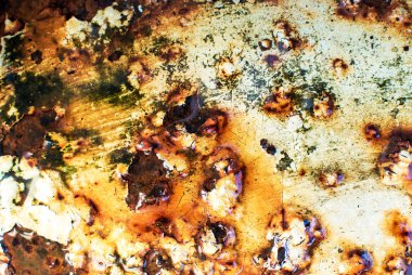 Bir duvar çelik paslı yumuşak ışık .