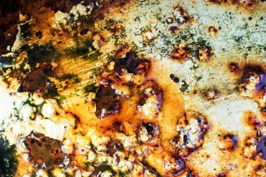 Bir duvar çelik paslı yumuşak ışık .