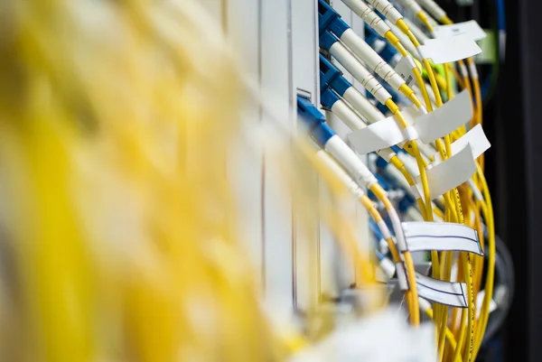 Rede de cabo de fibra óptica é outra. Capaz de receber - — Fotografia de Stock