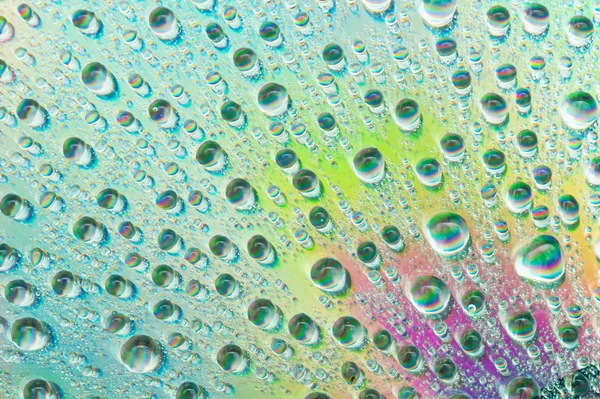 彩虹水滴惊人的镜头 — 图库照片