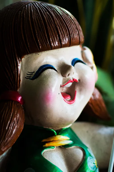 Antique doll smile still life — Stock Photo, Image