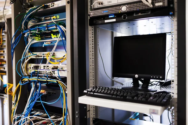 Network servers in data room — Stock Photo, Image