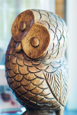 Antique Decorative Duck Decoy owl bird clipart