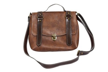 Deri kadın çanta izole studio