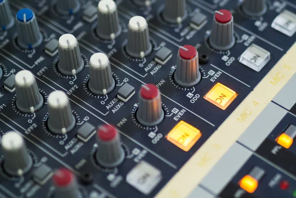 Audio mixing table — Stock Photo, Image