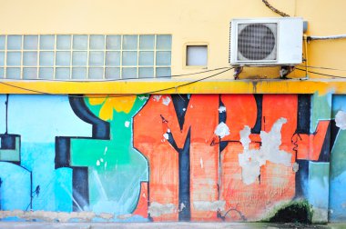 Duvar arka plan çizgi grafiti duvar