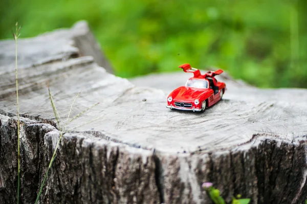 Modèle de voiture de sport dans la nature lieu  . — Photo