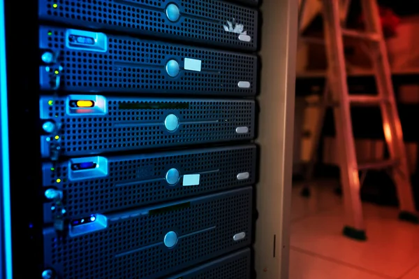 Network servers in data room — Stock Photo, Image