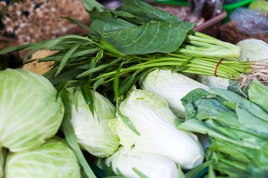 Sebze grubu pazar yeri içinde