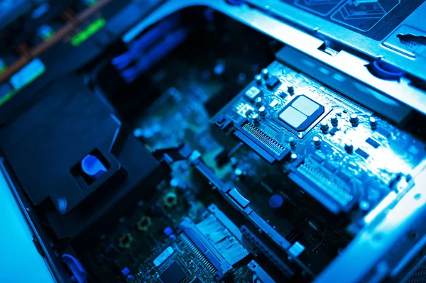 Cutcuit electronic on motherboard — Stock Photo, Image