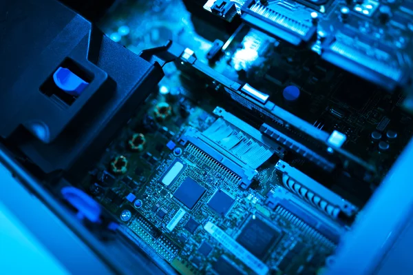 Cutcuit electronic on motherboard — Stock Photo, Image