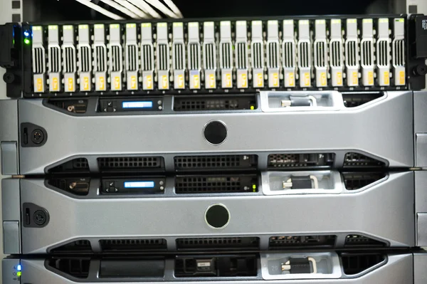 Network servers in data room . — Stock Photo, Image