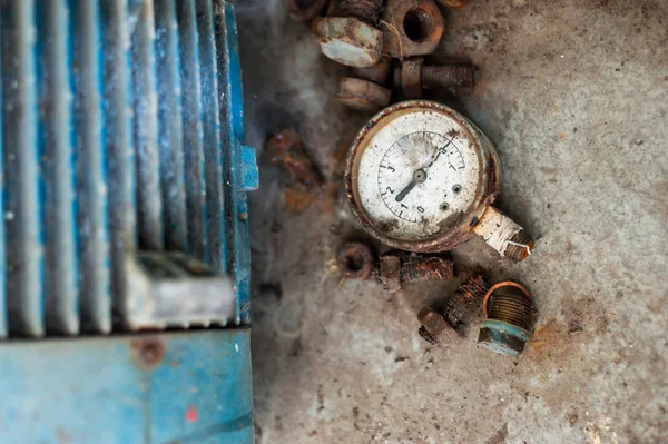 Old meter in dirty place . — Stock Photo, Image