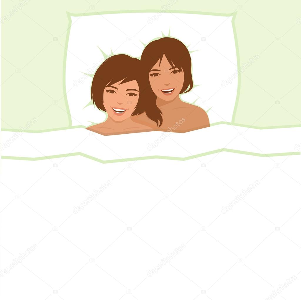 Lesbisk sex säng