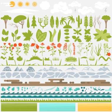 Peyzaj mimarı. Farklı doğa ormanları ve tepeler..