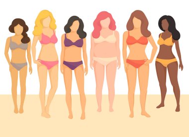 Pozitif vücut hareketi. Mayolu kadın vücut tipleri ve boyutları