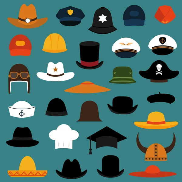 Sombrero y gorra — Archivo Imágenes Vectoriales