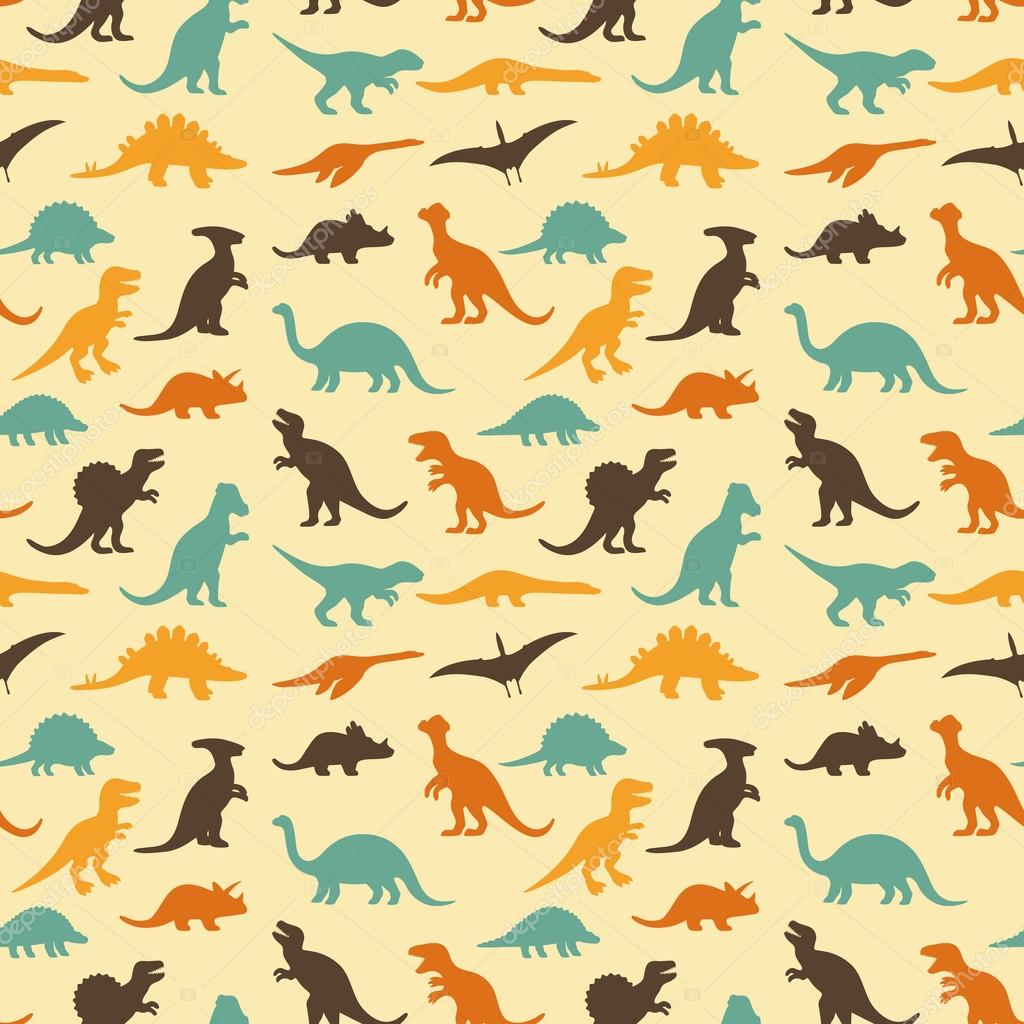 depositphotos_59427905 stock illustration dinosaur retro pattern background