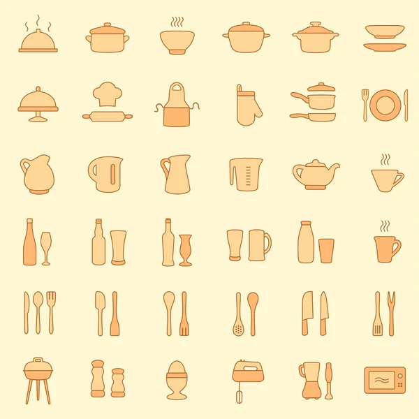 Cocina iconos de cocina , — Vector de stock