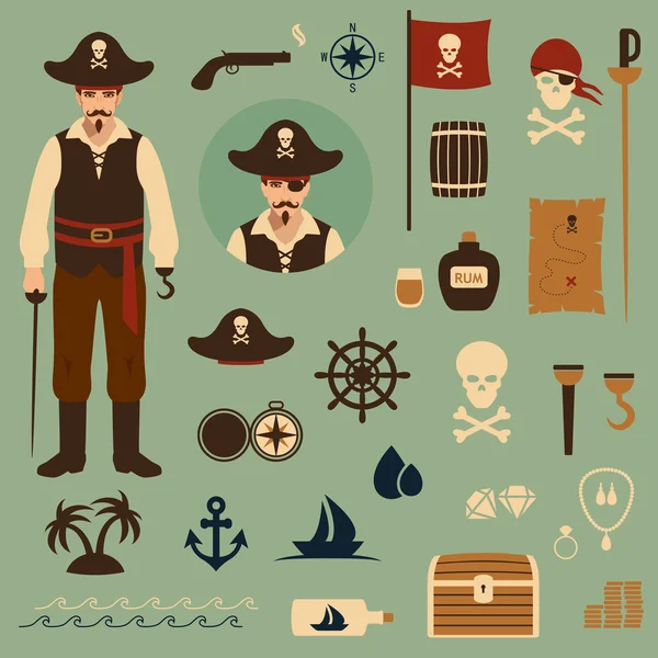 Pirata vectorial — Vector de stock