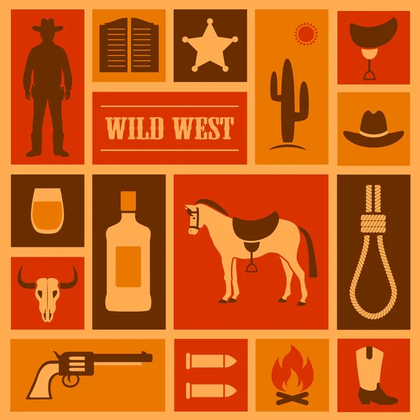 Western cowboy — Stock Vector