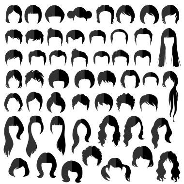Hairstyle silhouette clipart
