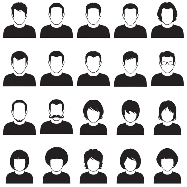 People face, avatar icon — Stock Vector