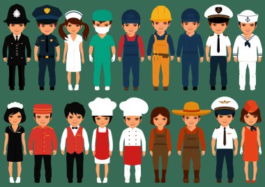 işçiler, meslek insanlar,