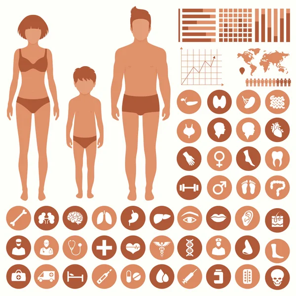 Tıbbi Infographic simgeler,