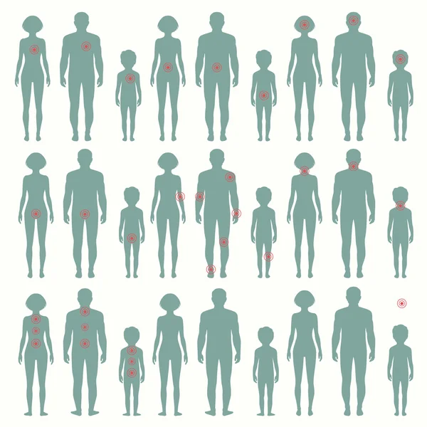 人間の解剖学、痛み — ストックベクタ