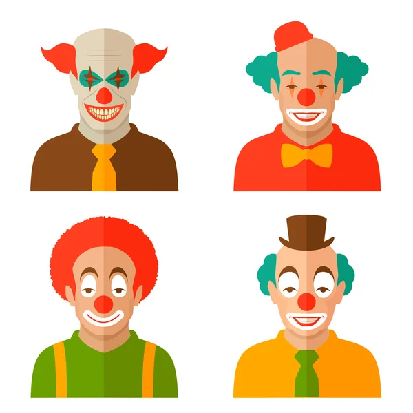 Clown cartoni animati faccia — Vettoriale Stock