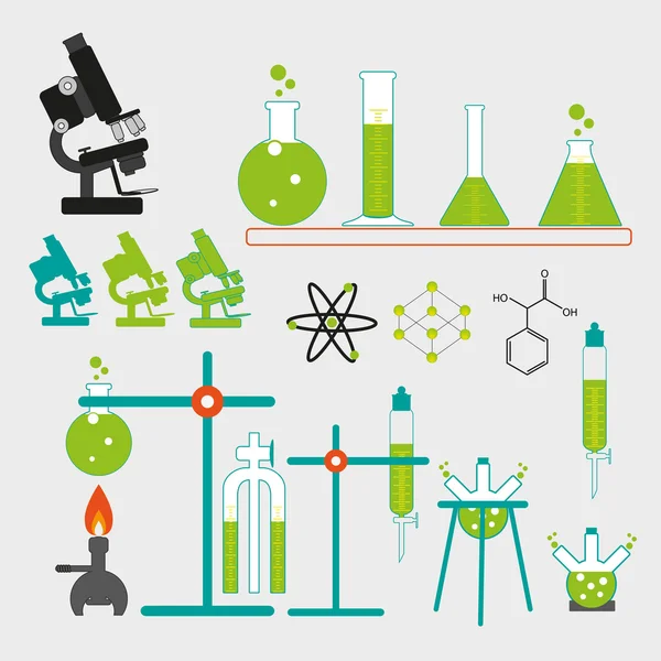 Chemical laboratory — Stock Vector