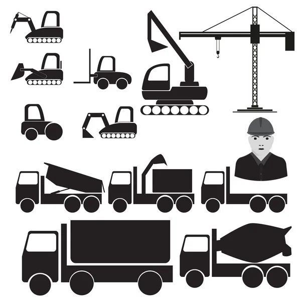 Constructions machinery — Stock Vector