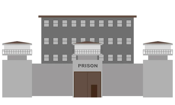 Vector gevangenis gebouw — Stockvector
